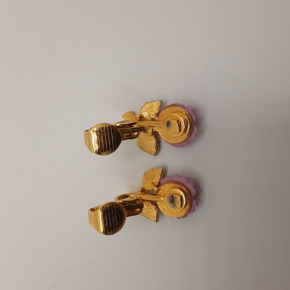 Vintage JJ Jonette Rose Brooch & Clip-On Earrings Set - Excellent Used Condition - Picture 8 of 16